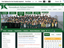 Tablet Screenshot of kewaskumschools.org